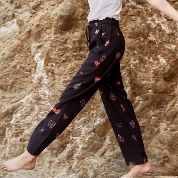 NWT Farm Rio heart printed drawstring pants - Picture 2 of 4